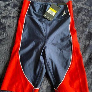 NWT Nike Jordan Essentials Women's Navy/Red Mid-Rise Bike Shorts | S